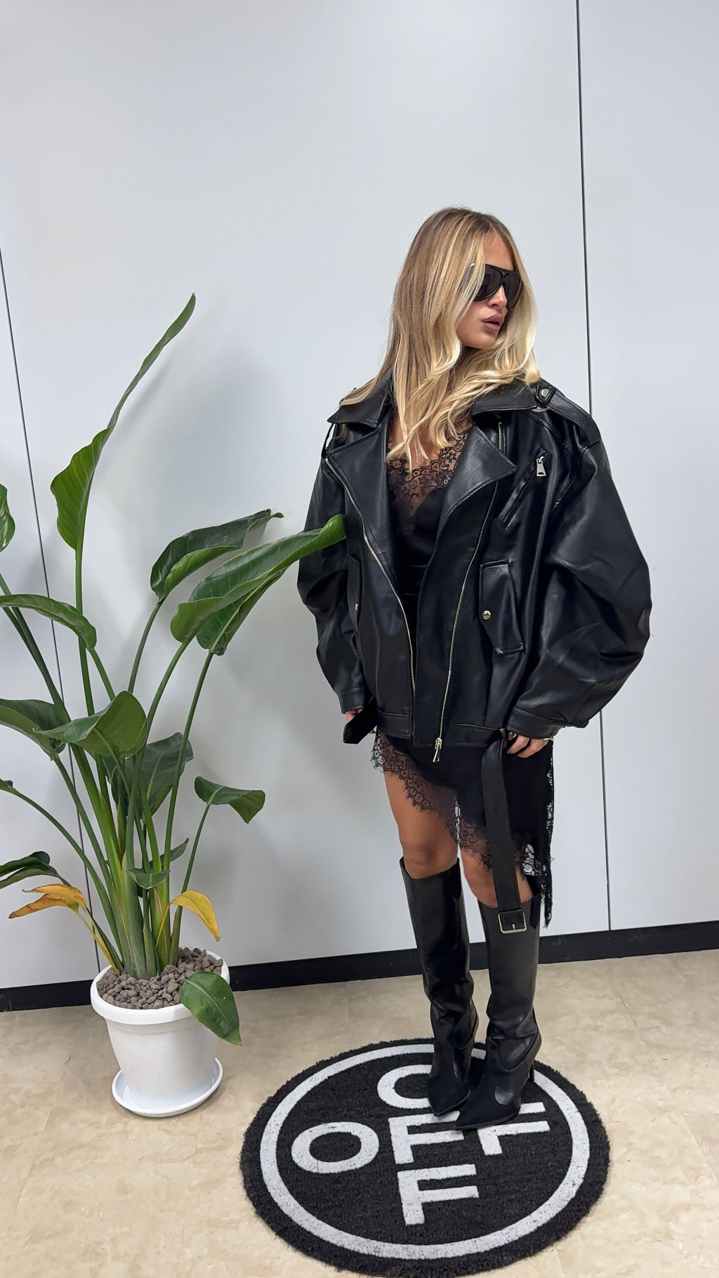 Giubbotto Ecopelle Oversize