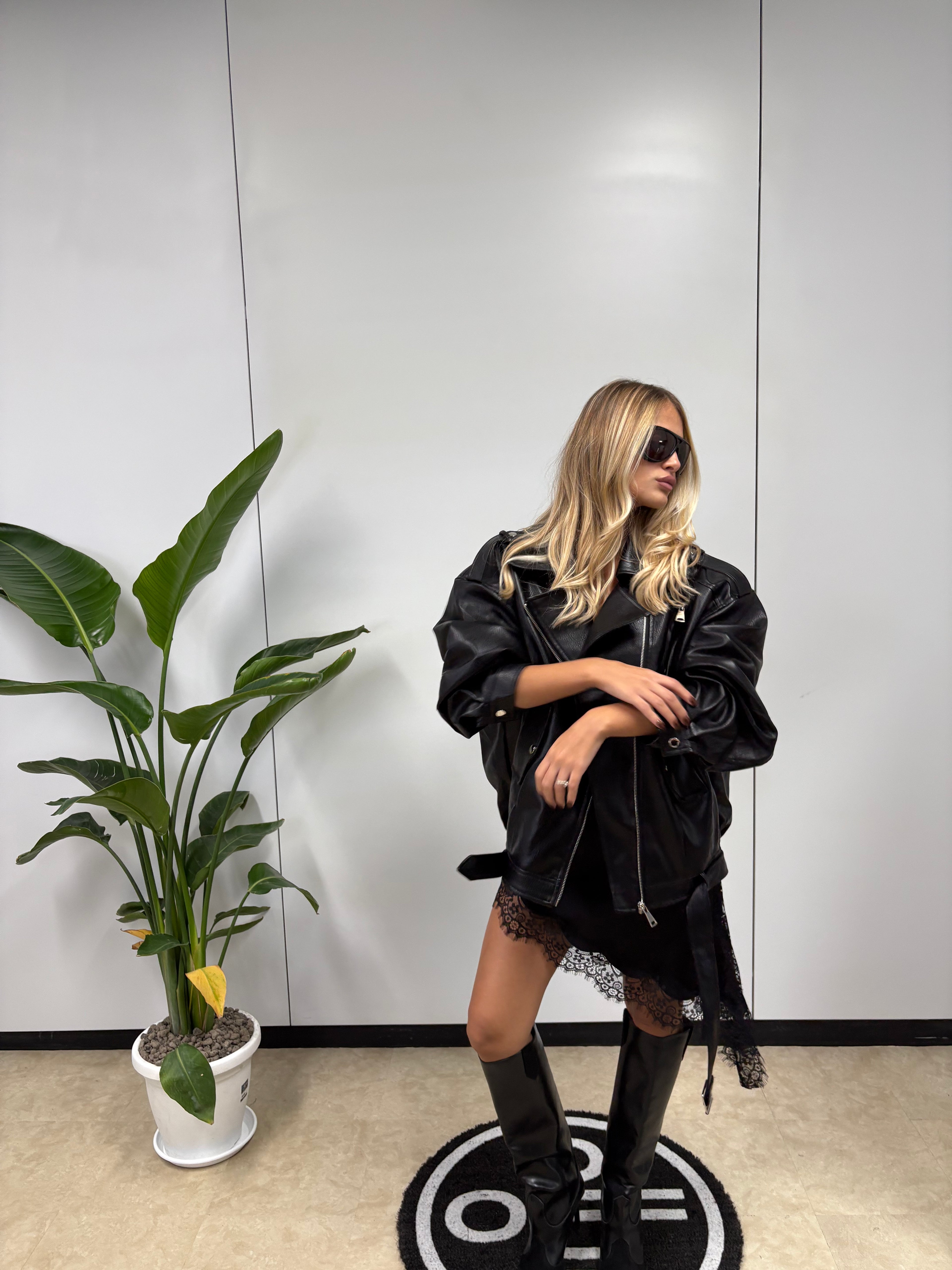 Giubbotto Ecopelle Oversize