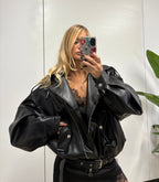 Giubbotto Ecopelle Oversize